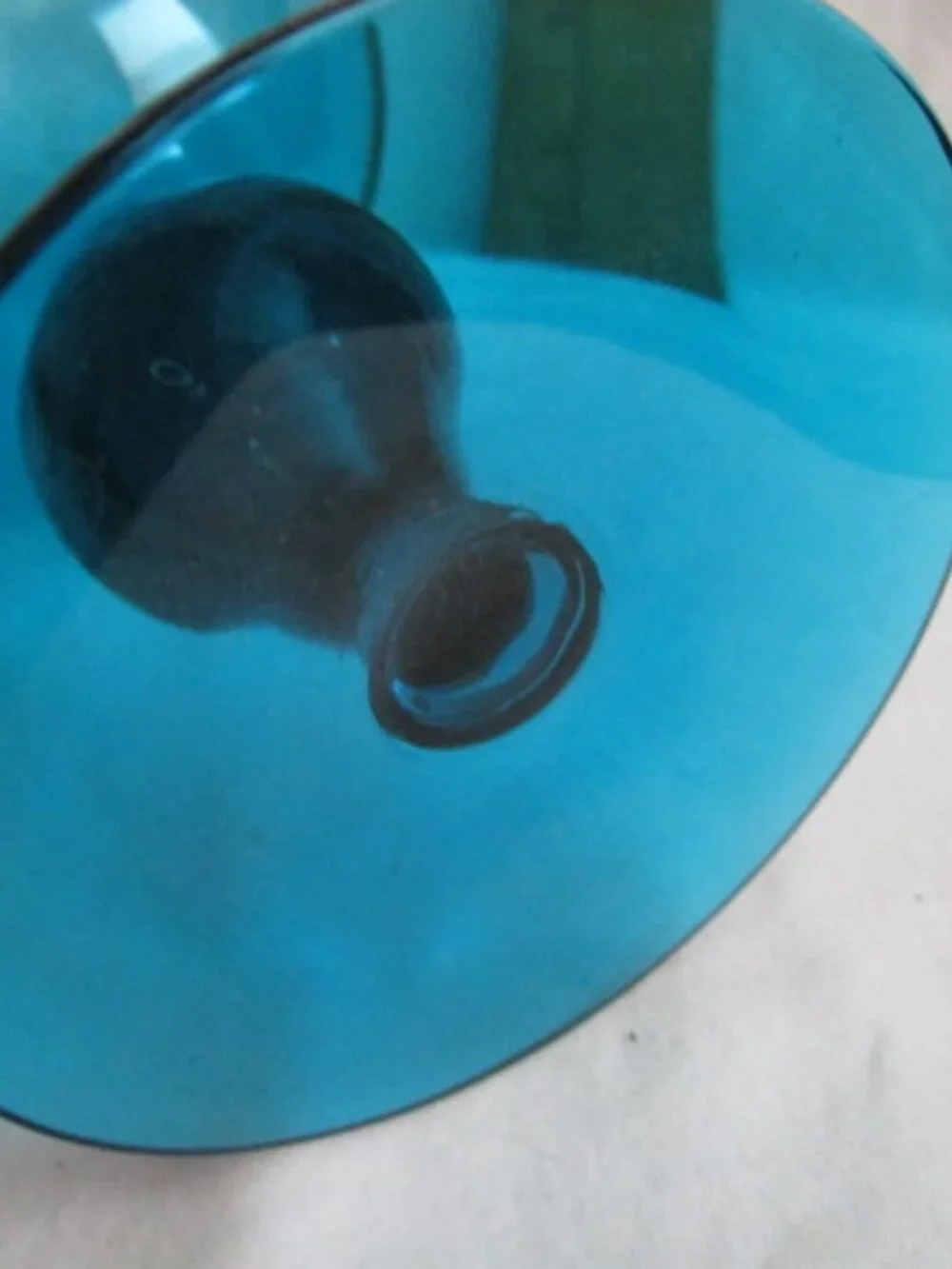Morgantown Glass Urn Vase Blue 5